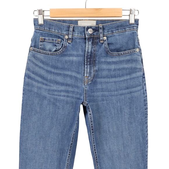 Everlane The Original Cheeky Jean Straight Leg Indigo Blue Wash Size 25 Crop - Picture 3 of 6